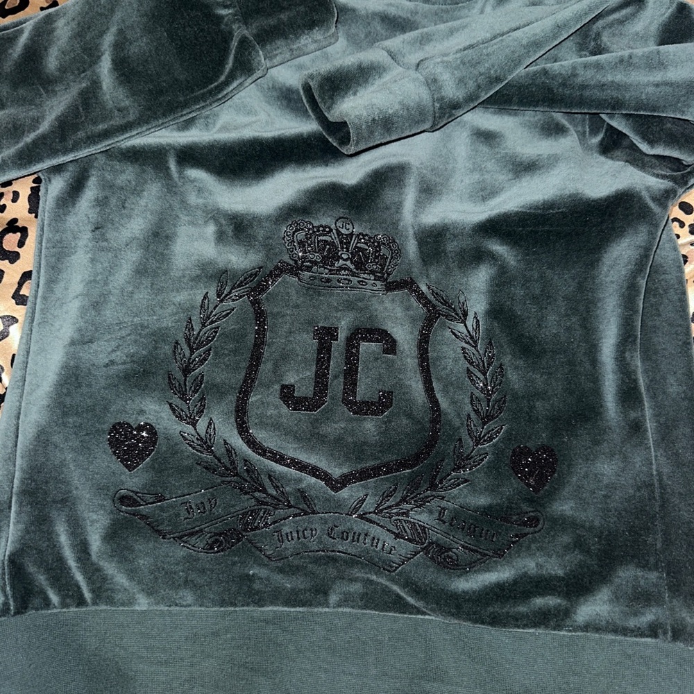 Juicy Couture Green Velour Hoodie